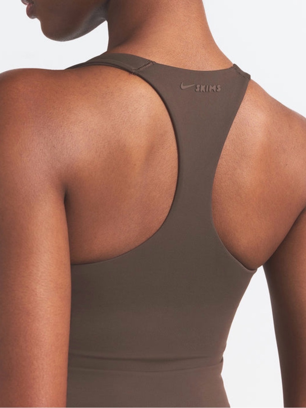 SKIMS x Nike Matte Racer Back Tank | Dark Sepia | XS | NWT 🏷️ - Picture 2 of 8